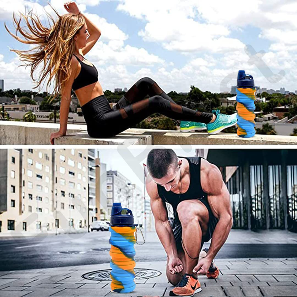Collapsible Silicone Water Bottle 500ml