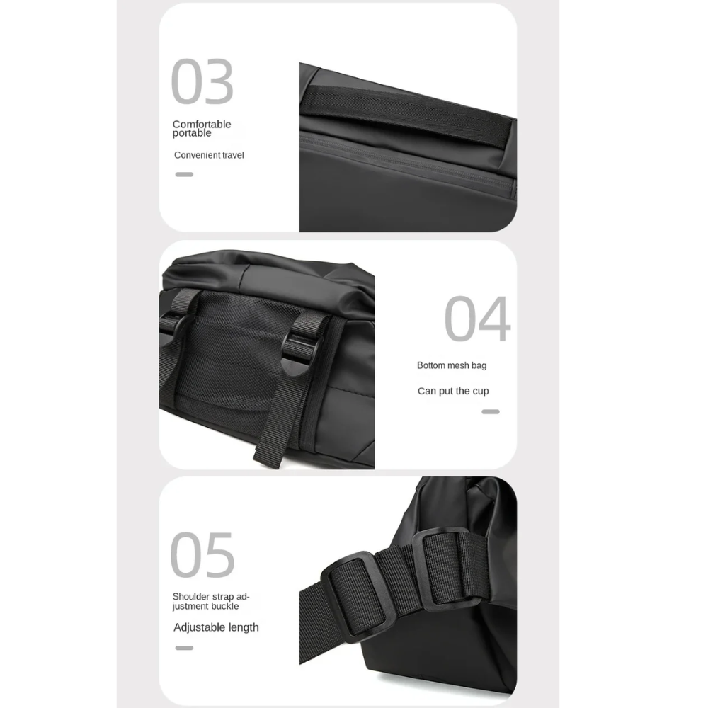 Crossbody Bag - Waterproof Sling Bag with Adjustable Strap (30x14x20cm) DealRush