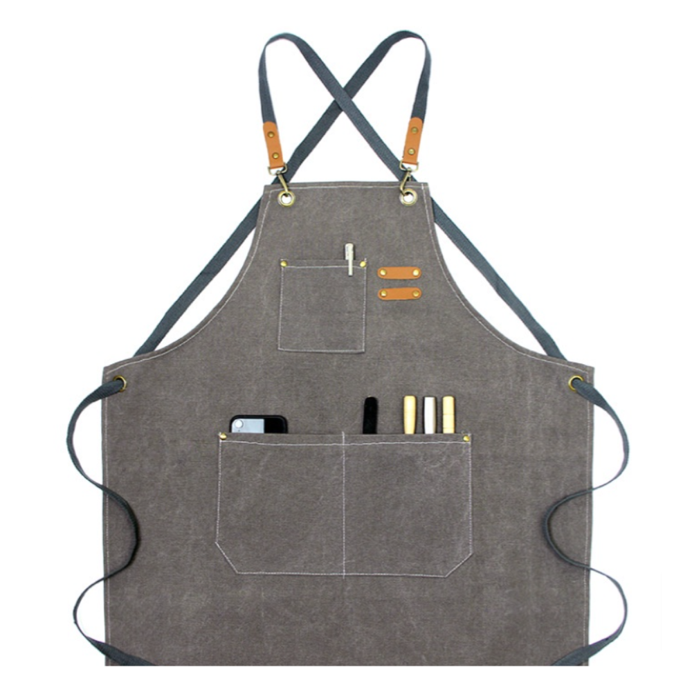 Premium Cotton Canvas Cross-Back Apron