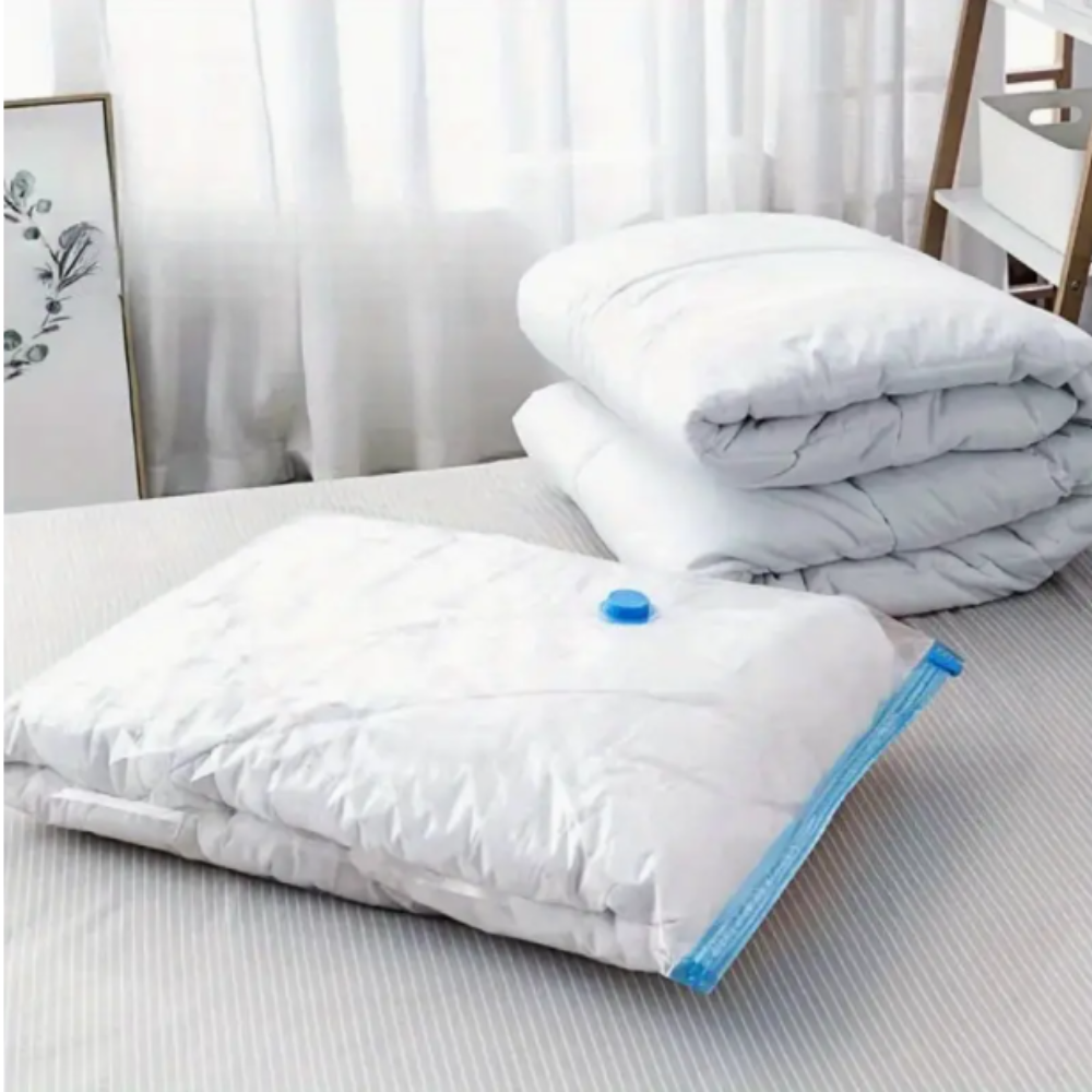10 Pack Vacuum Storage Bags with Hand Pump – Space Saver Bags in 4 Sizes for Clothes, Bedding & Travel