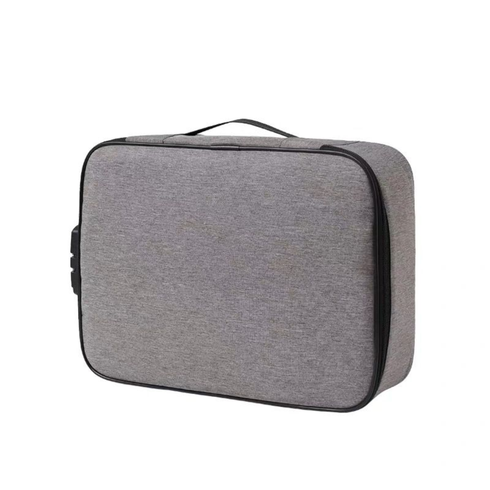 Waterproof Multi-Layer Lockable Document Storage Pouch - Travel Organizer with Code Lock