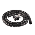 2m Cable Spiral Organizer Sleeve - Black Flexible PE Wire Management System DealRush