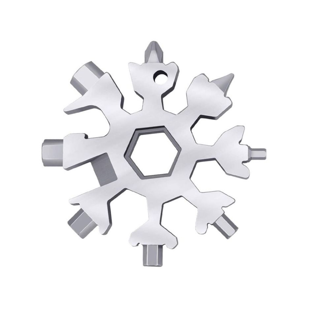3-Pack 18-in-1 Snowflake Multi-tool Set - Stainless Steel Screwdriver & Wrench