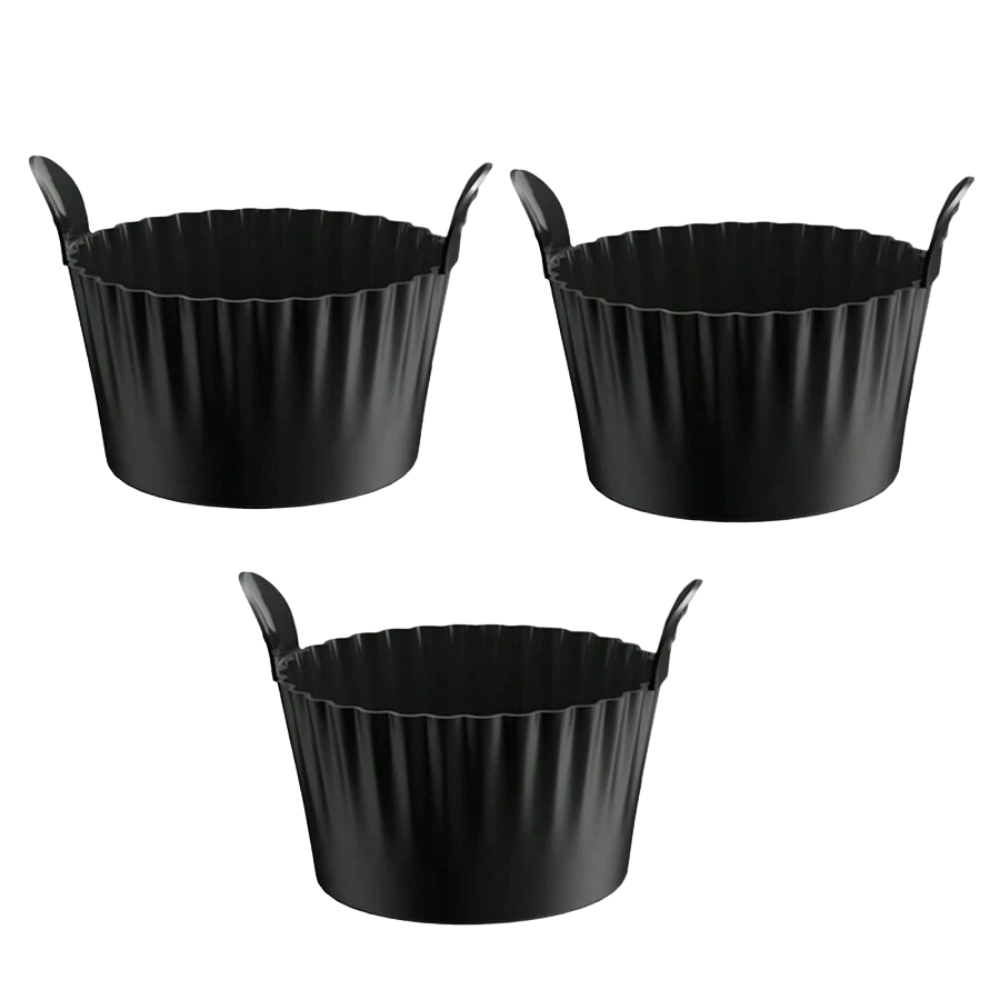 3pcs Reusable Mini Silicone Air Fryer Baking Cups - Non-Stick Food Grade