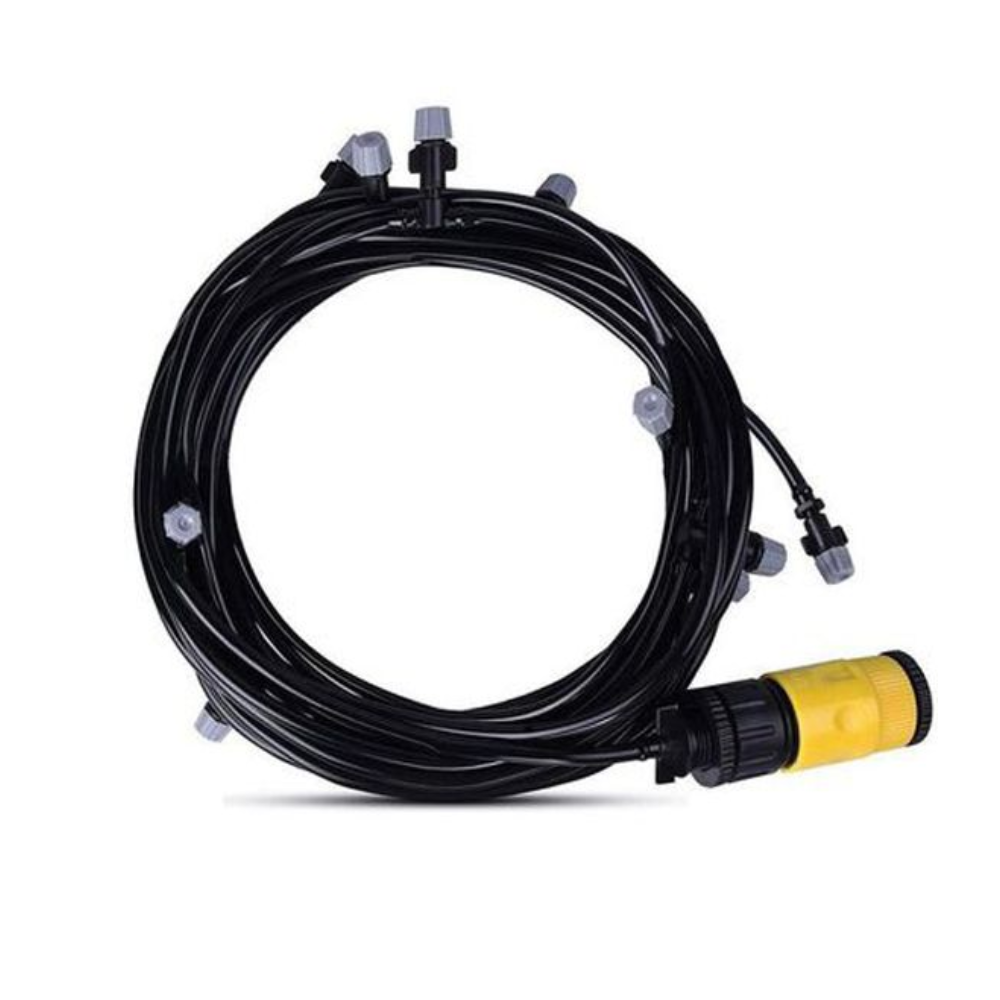 10m Patio Mist Spray Kit - Professional Outdoor Cooling System with Non-Drip Nozzles