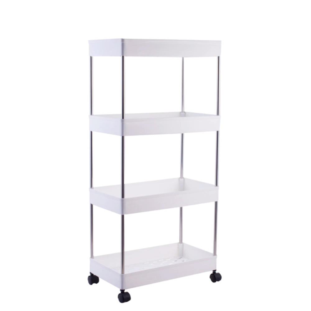 4 Tier Movable Storage Rack with Wheels