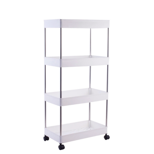 4 Tier Movable Storage Rack with Wheels DealRush