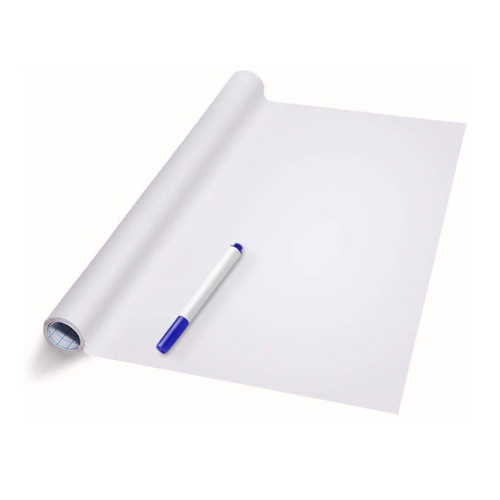2M Self-Adhesive Whiteboard Wallpaper - 45x200cm Vinyl with Free Dry Marker DealRush
