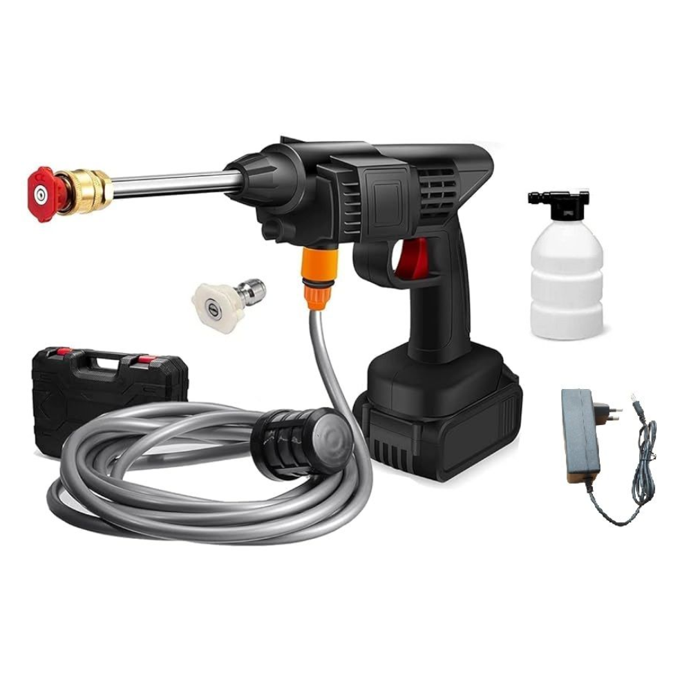 Cordless High-Pressure Power Washer - Portable Water Gun with 10,000mAh Battery