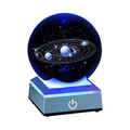 Solar System Crystal Ball - 8cm K9 Crystal Globe with 6-Mode LED Base & Touch Control DealRush