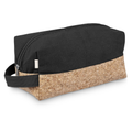 Cork & Cotton Toiletry Bag - Eco-Friendly Travel Organiser 24.5x11x11cm