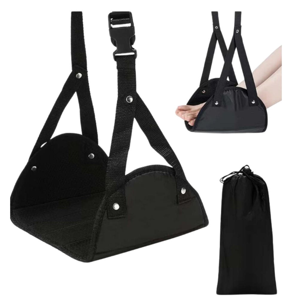 Portable Airplane Foot Rest Hammock – Travel, Office & Home Use