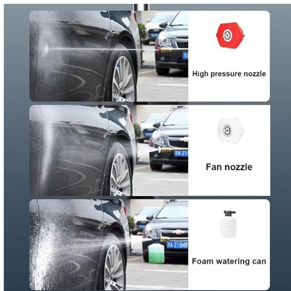 Cordless High-Pressure Power Washer - Portable Water Gun with 10,000mAh Battery