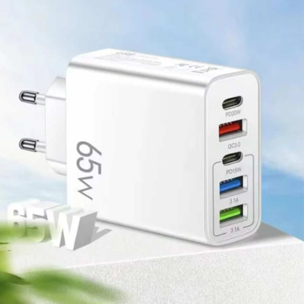 5-Port 65W PD Fast Charging Station - USB-A & USB-C Multi-Device Charger DealRush