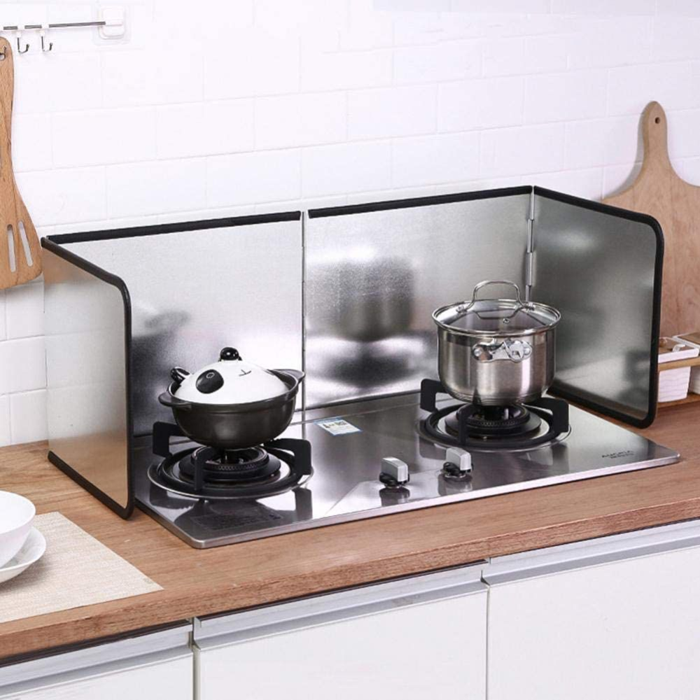 Heavy-Duty Foldable Anti-Splatter Shield Guard for Stove – Large Non-Stick Oil Splash Protector (Galvanized Steel)