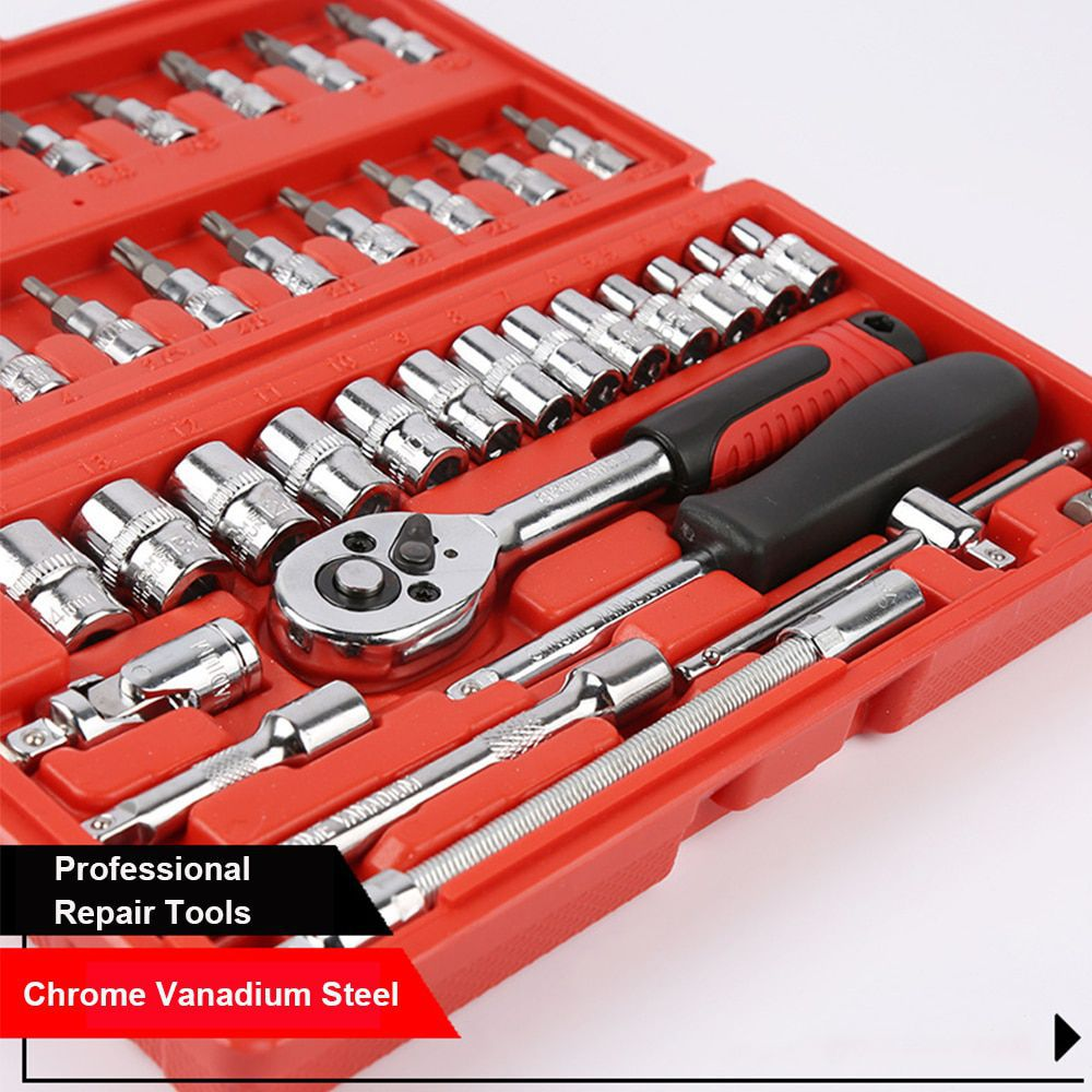 46-Piece 1/4-Inch Socket Tool Set