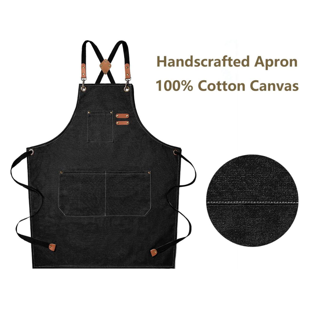 Premium Cotton Canvas Cross-Back Apron