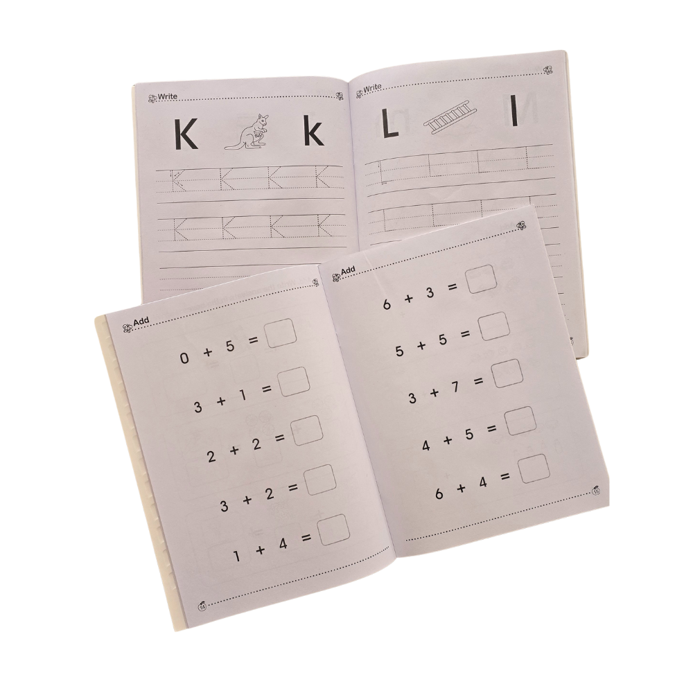 Cars Character Workbooks Set - ABC + 123 Beginning English with Stickers (Set of 2)