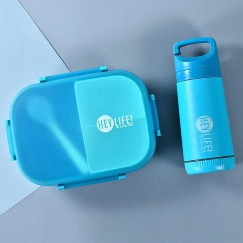 3-Compartment BPA-Free Lunch Box with Water Bottle