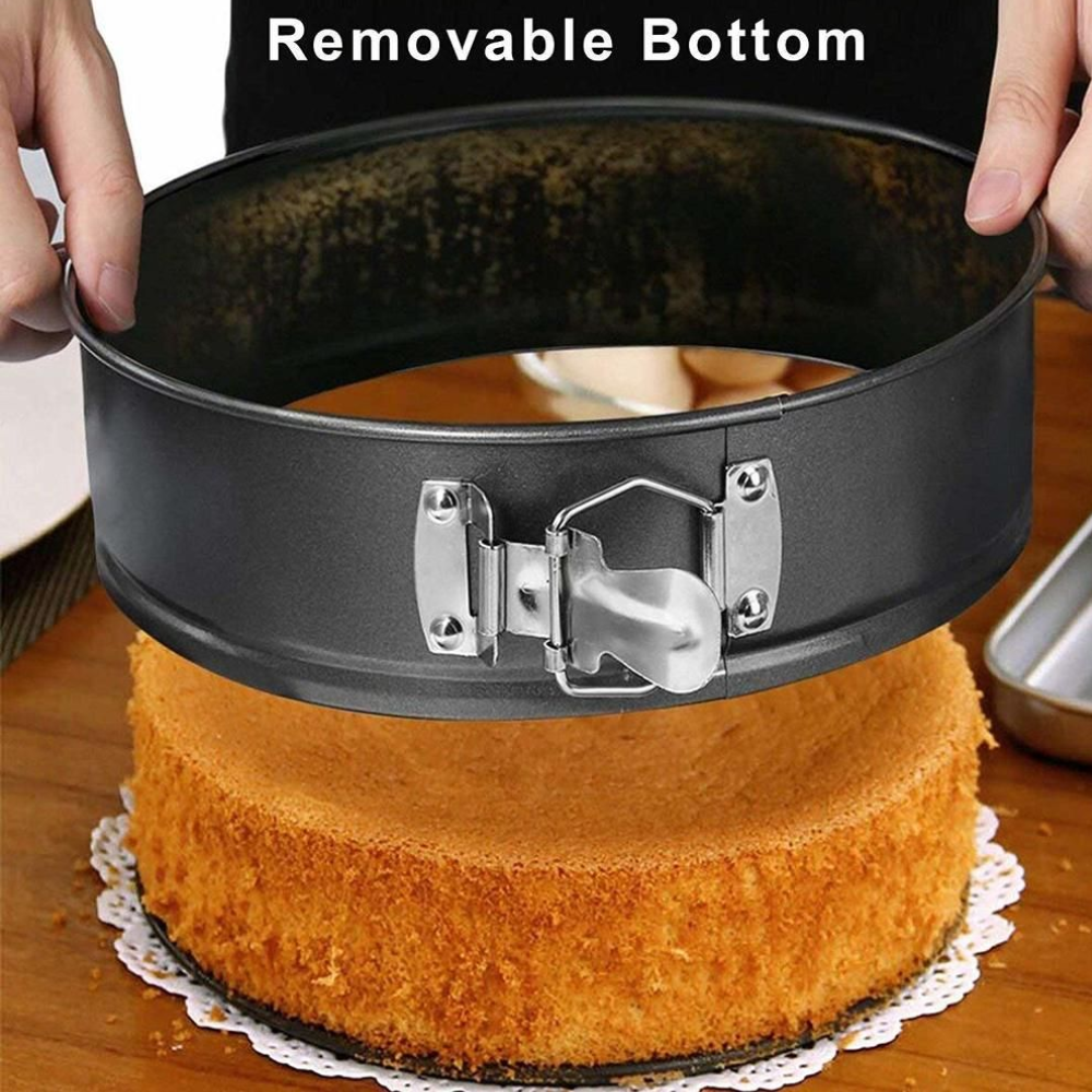 3 Set Round Cake Molds with Removable Bottom - Springform Pans 24cm, 26cm, 28cm