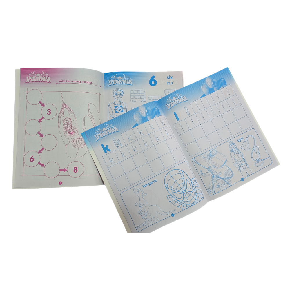 Spider-Man Activity Set - Writing & Colouring Books ABC + 123 (Set of 2)