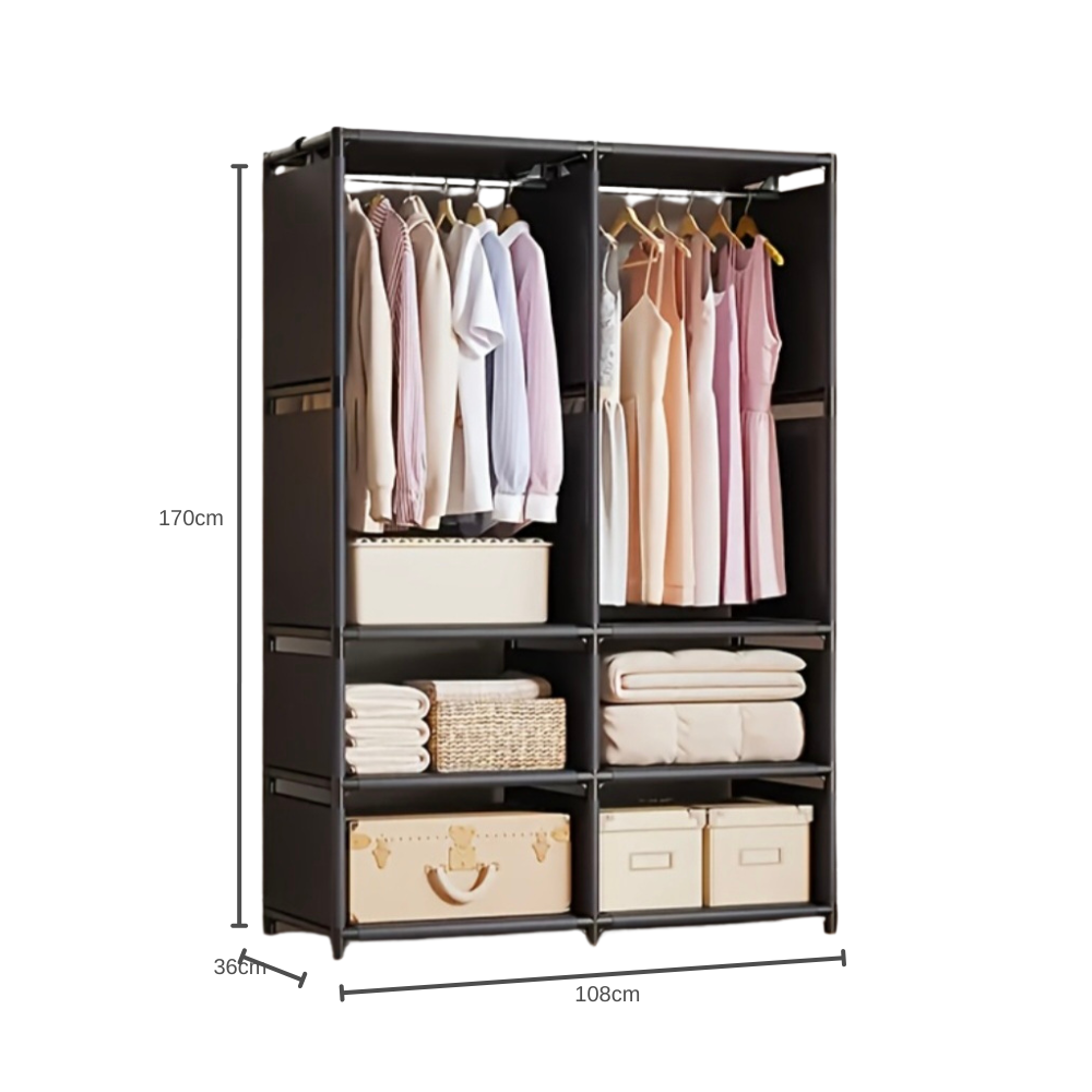 Collapsible Wardrobe 108x170x36cm