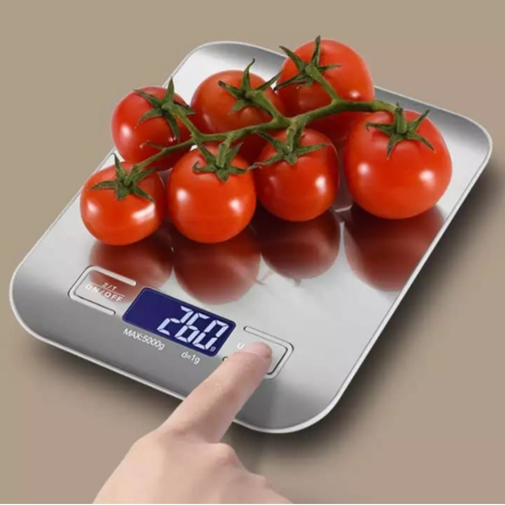 5kg Stainless Steel Digital Kitchen Food Scale - High Precision with Large LCD Display