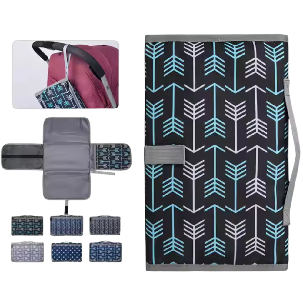 Portable Foldable Baby Changing Mat - Waterproof Travel Diaper Station with Carrying Handle