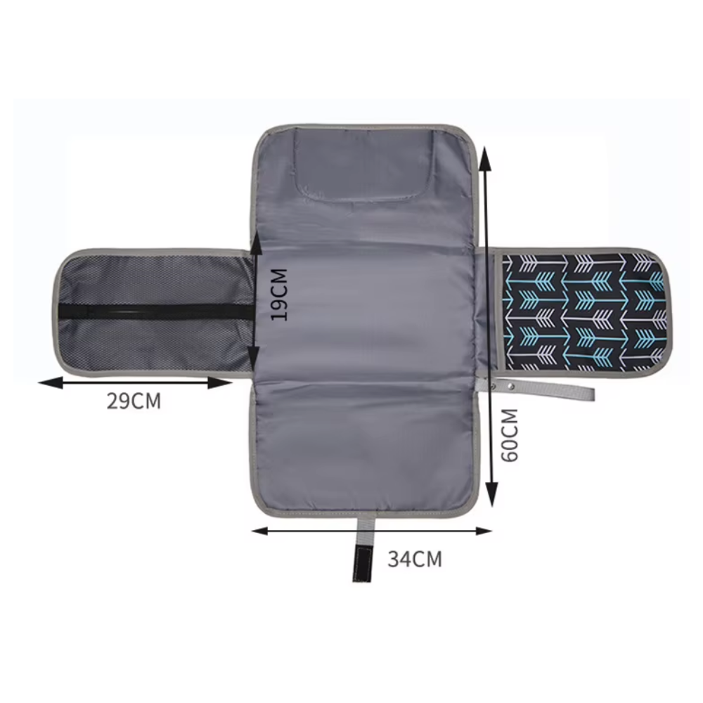 Portable Foldable Baby Changing Mat - Waterproof Travel Diaper Station with Carrying Handle