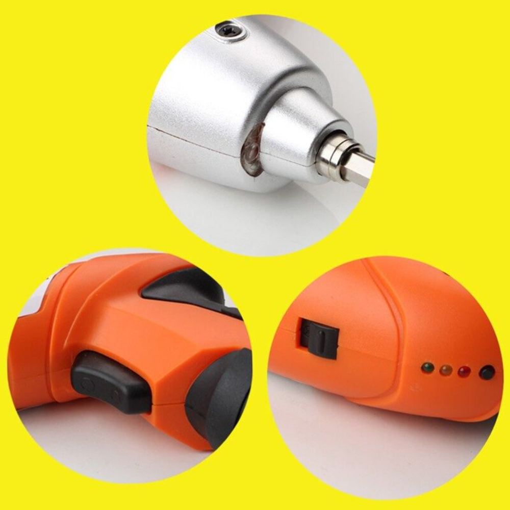 45Pcs 4.8V Rechargeable Electric Cordless Screwdriver Drill Set - Complete Tool Kit