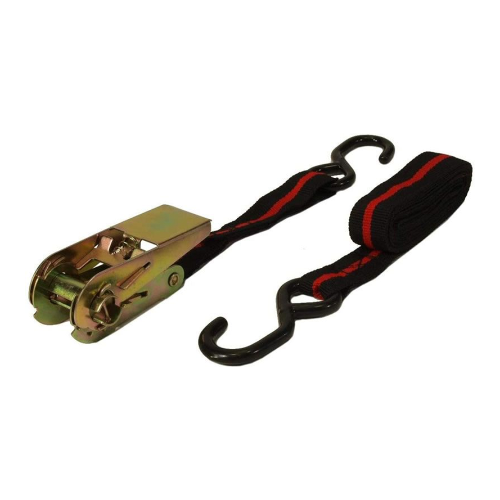Professional Ratchet Tie Down Straps 25mm - 4 Pack with S-Hooks DealRush