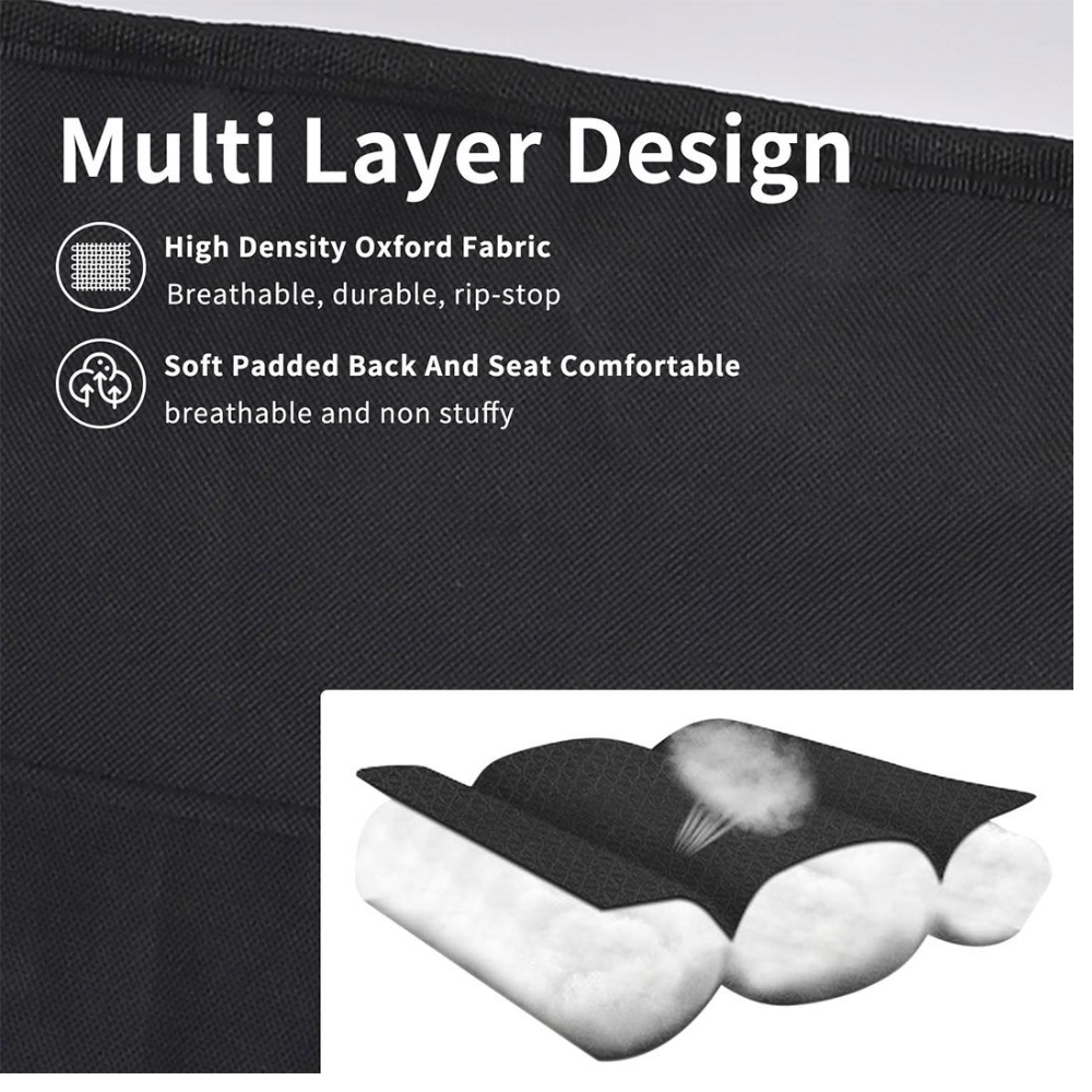Lightweight Folding Camping Chair with Triple Padded Cushion - Portable Outdoor Chair