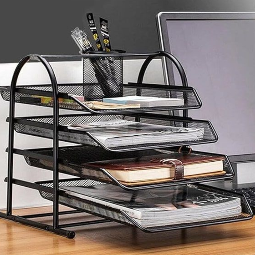 4 Tier Desk Organiser & Paper Tray