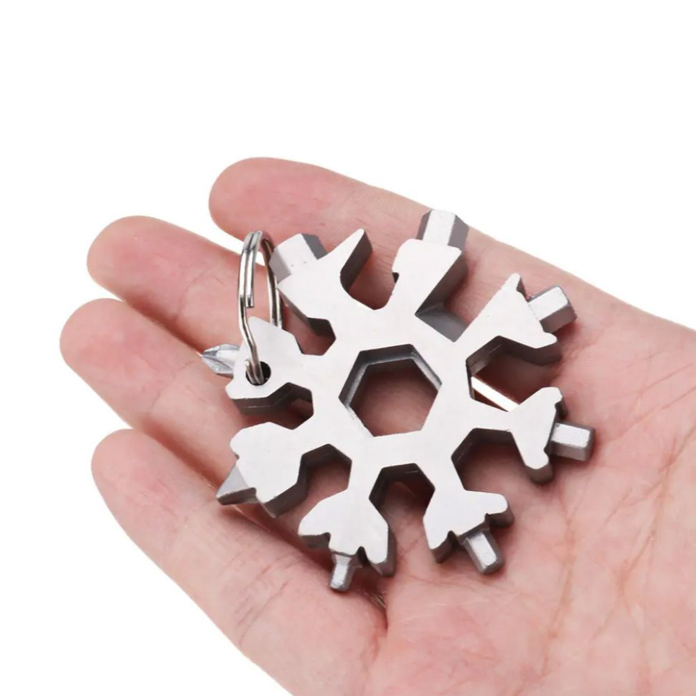 3-Pack 18-in-1 Snowflake Multi-tool Set - Stainless Steel Screwdriver & Wrench