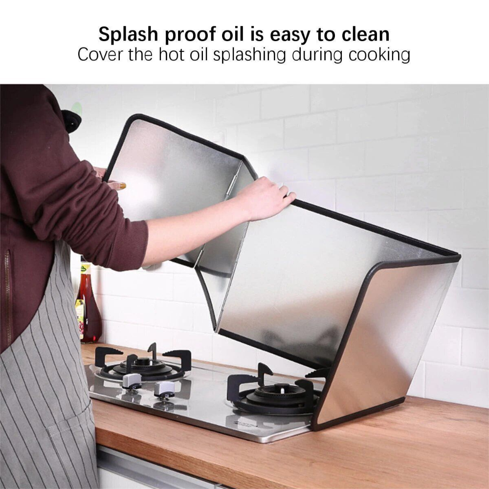 Heavy-Duty Foldable Anti-Splatter Shield Guard for Stove – Large Non-Stick Oil Splash Protector (Galvanized Steel)