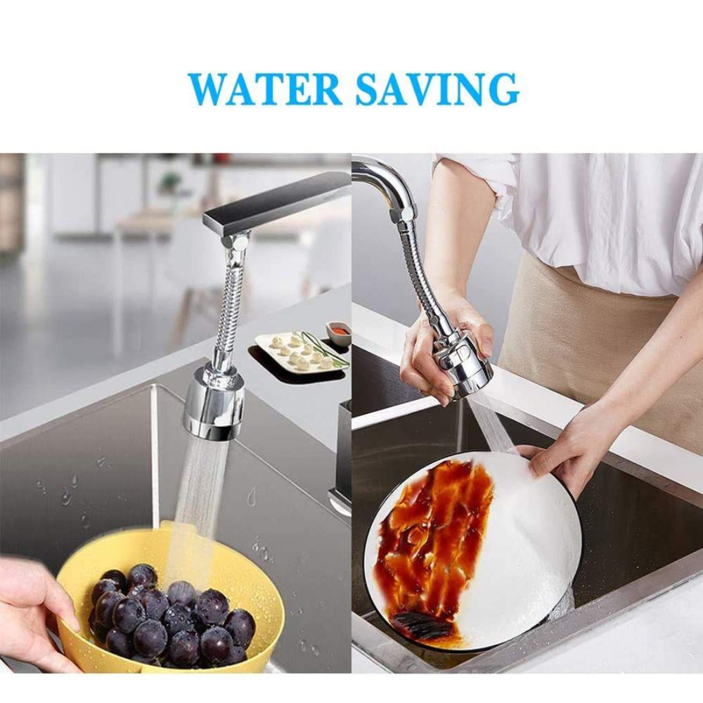 360° Rotatable Water Saving Faucet Tap - Dual Mode Kitchen Aerator with Splash Filter