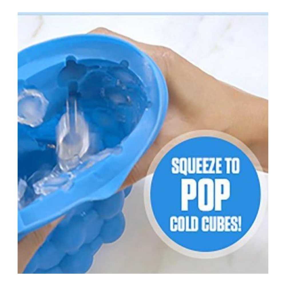 2-in-1 Ice Cube Maker and Ice Bucket Genie
