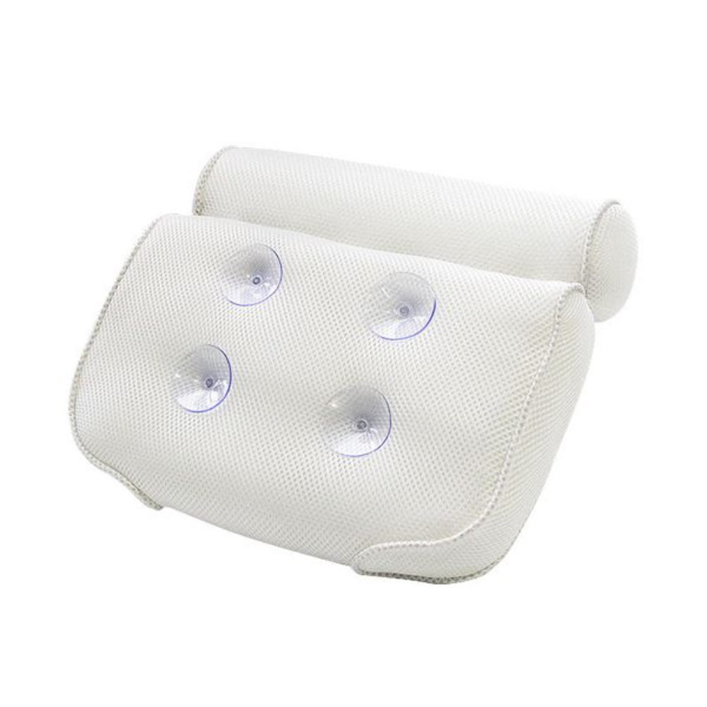 3D Mesh Bath Pillow – Suction Cup Spa Headrest
