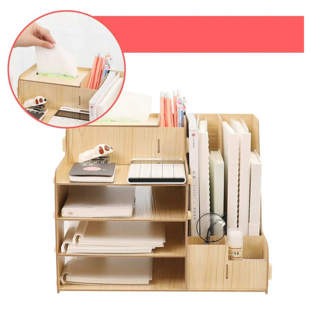 Bamboo 4-Tier Desk Organizer