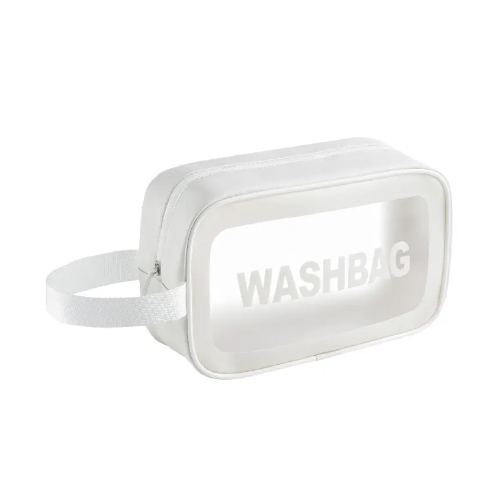 Travel Toiletry Makeup Bag - Small Waterproof PU Leather with Hanging Hook