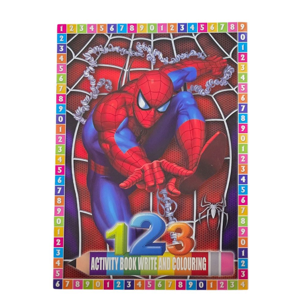 Spider-Man Activity Set - Writing & Colouring Books ABC + 123 (Set of 2)