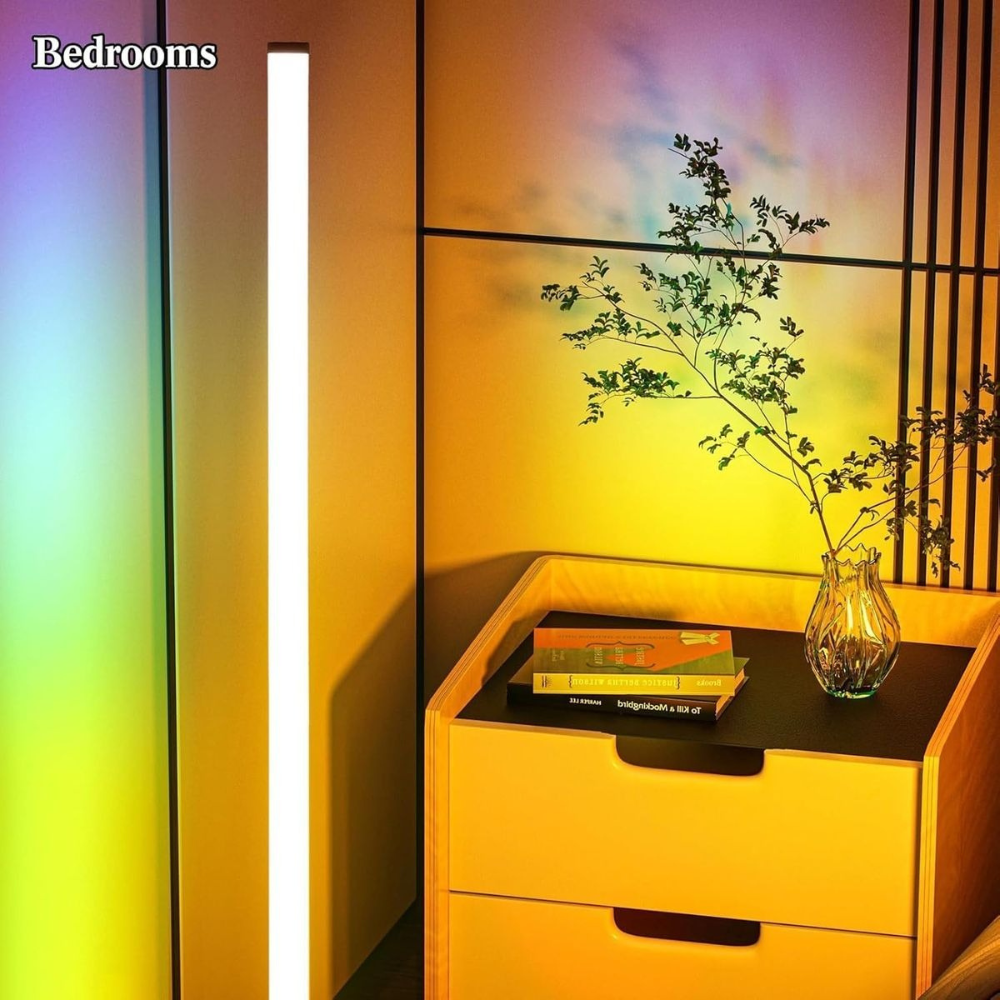 RGB LED Corner Floor Lamp - Colour Changing Ambient Mood Light with Remote Control DealRush
