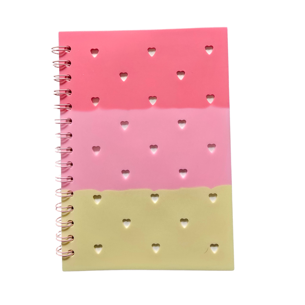 A5 Silicone Cover Notebook - Spiral Bound with Decorative Charm