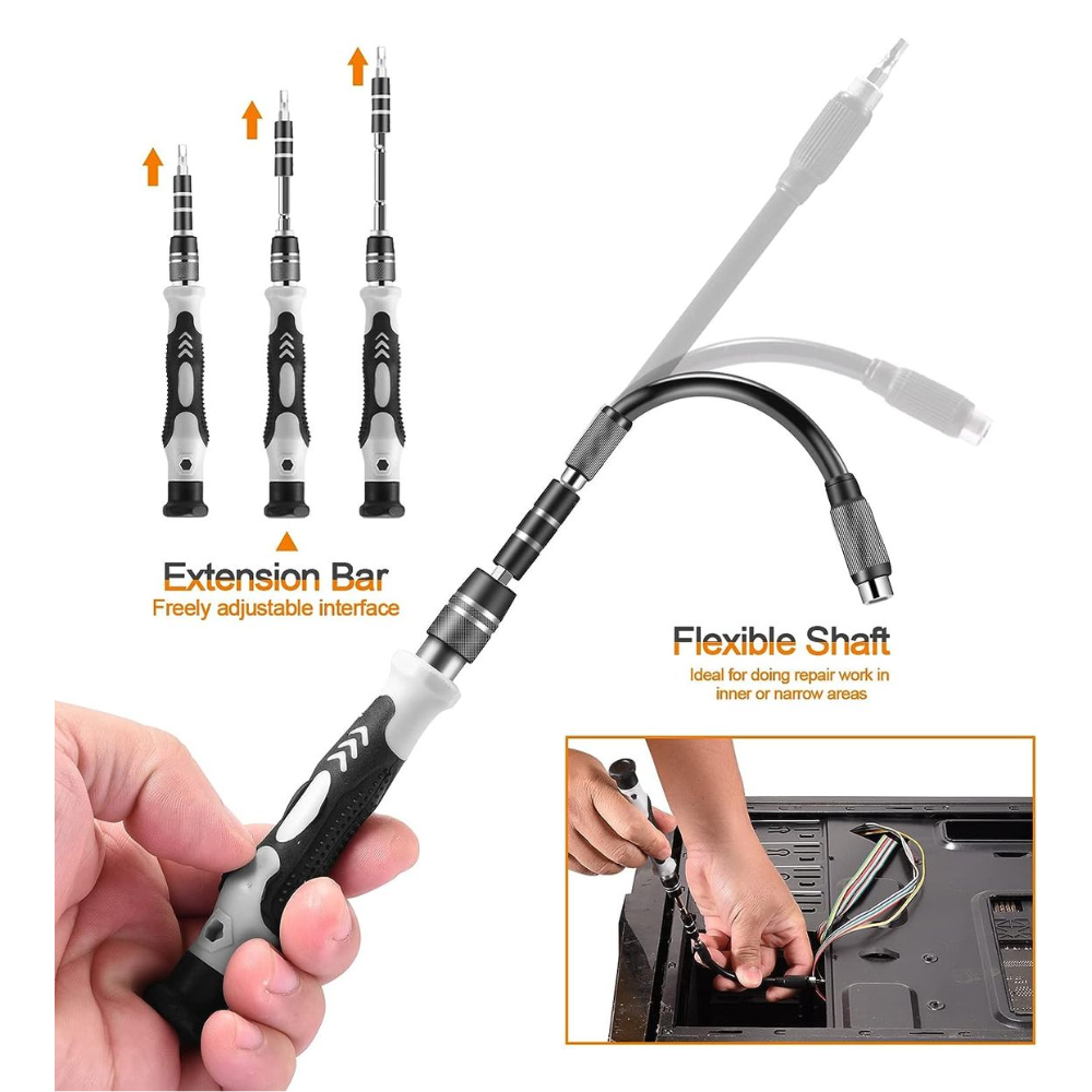 Precision Screwdriver Bits Magnetic Repair Tool Kit - 115 in 1 Electronic Repair Set DealRush