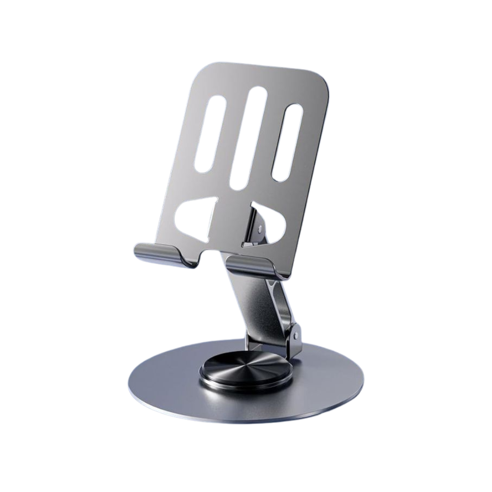 360° Rotatable Dual Folding Cell Phone Stand - Black