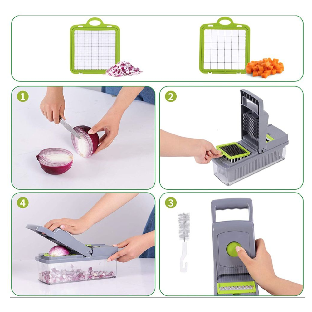 14-in-1 Vegetable Chopper & Slicer with Container