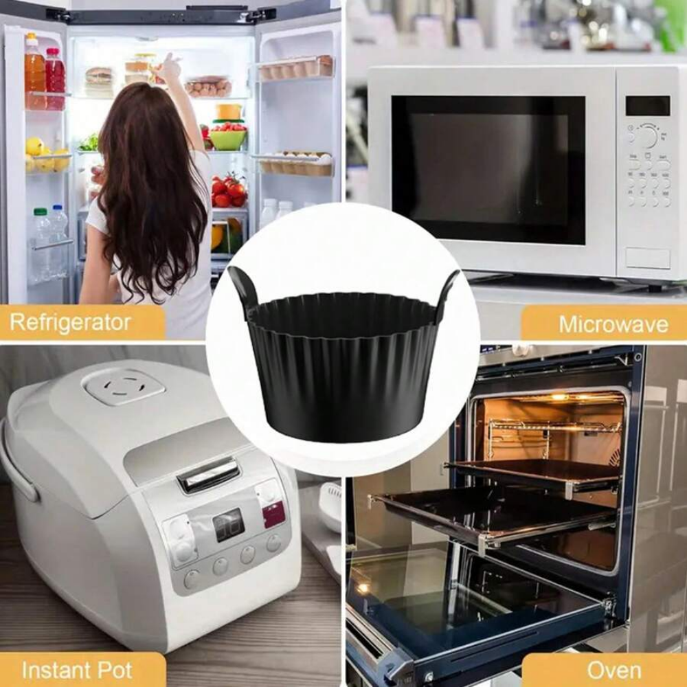 3pcs Reusable Mini Silicone Air Fryer Baking Cups - Non-Stick Food Grade