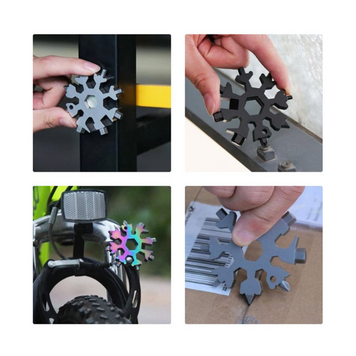 3-Pack 18-in-1 Snowflake Multi-tool Set - Stainless Steel Screwdriver & Wrench DealRush