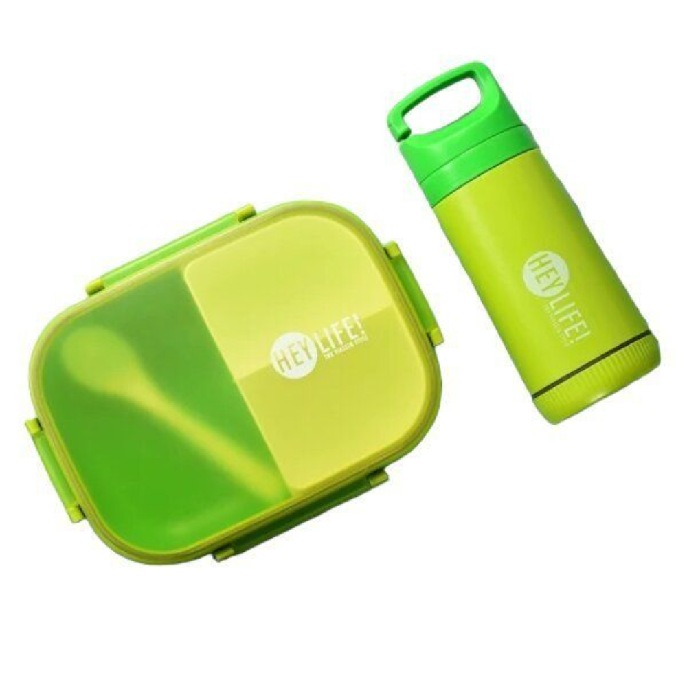 3-Compartment BPA-Free Lunch Box with Water Bottle