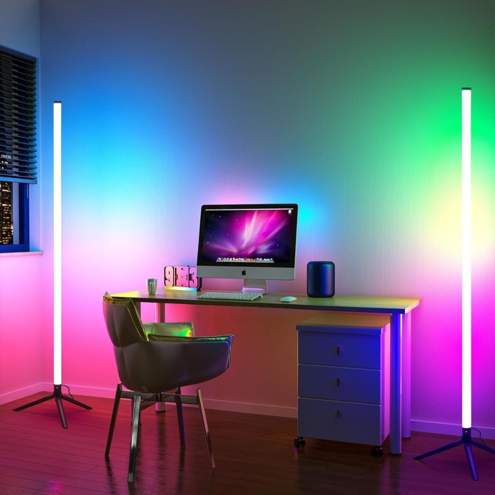RGB LED Corner Floor Lamp - Colour Changing Ambient Mood Light with Remote Control DealRush